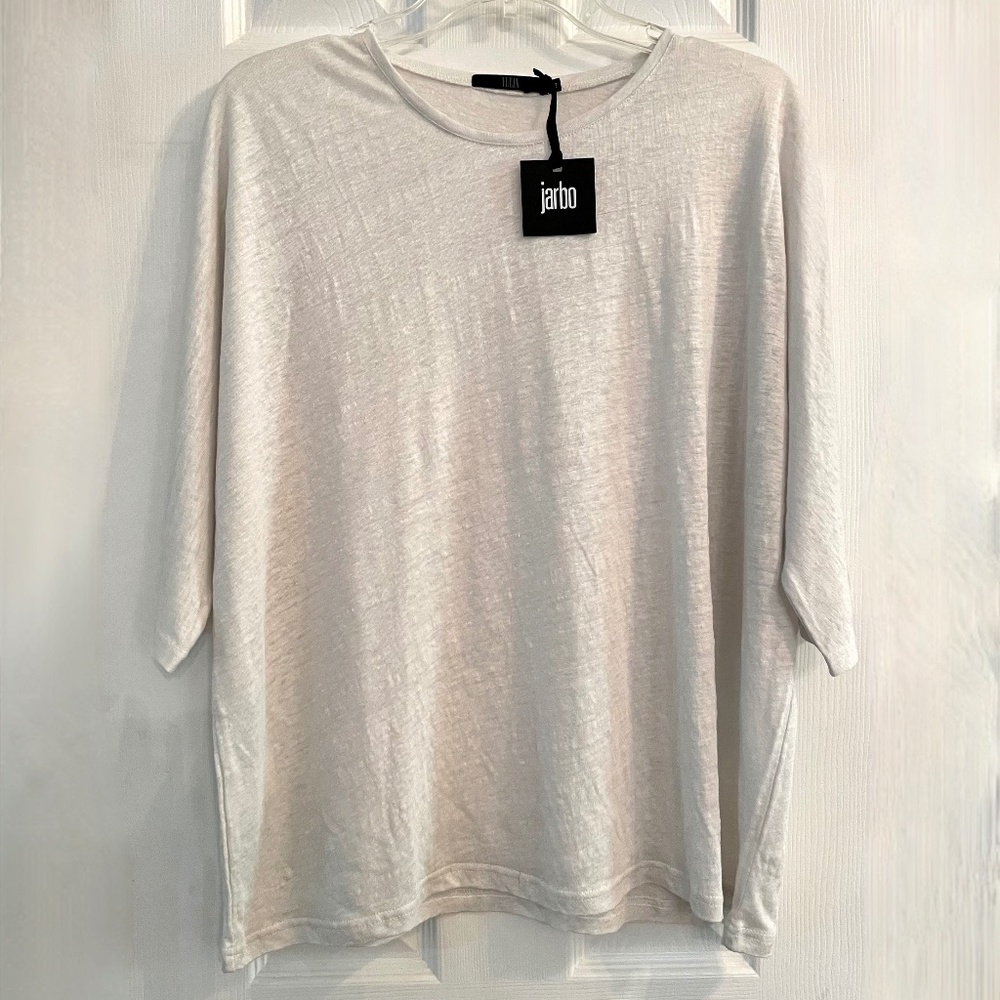 Jarbo Vulin 100% Linen Top Size 32/Dove NEW
